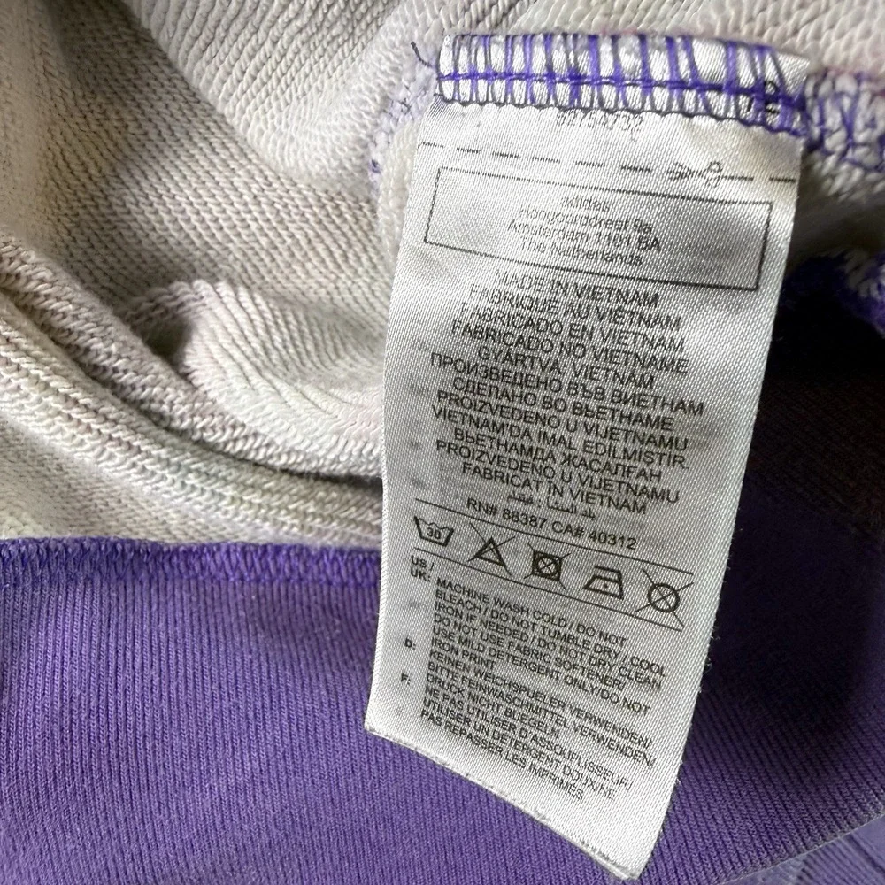 adidas Originals Hyperreal Allover Print Hoodie Mens Medium Purple Psychedelic